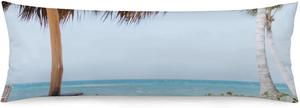 MaSiledy Декоративная наволочка для подушки с тропическим принтом пальмы и пляжа Pattern-2