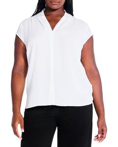 Топ с рукавами-крылышками «День-ночь» NIC+ZOE Plus, белый