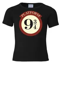 Футболка Logoshirt "Гарри Поттер - Платформа 9 3/4", с лицензионным оригинальным дизайном, черный