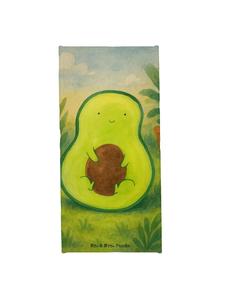 Mr. & Mrs. Panda Банное полотенце с рисунком в виде косточки авокадо, без надписи, пастельно-желтого цвета