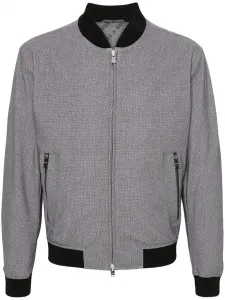 Куртка в ломаную клетку BOSS, серый