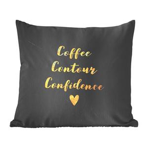 MuchoWow декоративная подушка диванная подушка для гостиной декоративная подушка 40x40 см quote - кофе - золото - мрамор - чехлы на диванные подушки - без наполнителя
