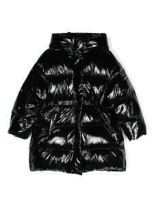 Monnalisa лакированный пуховик, черный