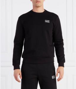Толстовка мужская Ea7 с круглым вырезом и логотипом, черный