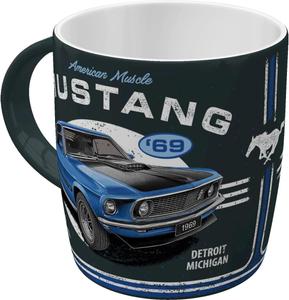 Кофейная чашка 330 мл Ford Mustang 1969 Mach 1 синего цвета Nostalgic-Art, мультиколор