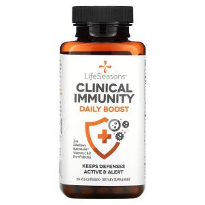 LifeSeasons, Clinical Immunity, Daily Boost, 60 растительных капсул