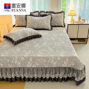 Fuanna Одеяло на резинке 250х260 см, флис, цвет The morning breeze blows gently