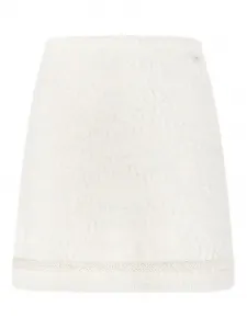 Твидовая юбка мини Genny, белый