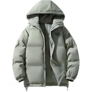 Пуховик Unisex с капюшоном утепленный стеганый WARRIOR, серый зеленый