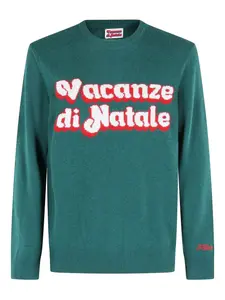 Свитер Heron с круглым вырезом Mc2 Saint Barth, зеленый