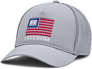 Under Armour мужская кепка Freedom Trucker, (037) Steel/Steel/Red