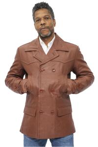 Бушлат из воловьей кожи-Краков Infinity Leather, коричневый