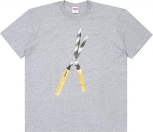 Футболка Supreme Shears Tee 'Heather Grey', серый