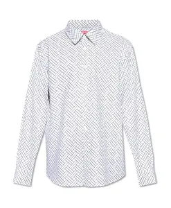 Хлопковая рубашка с логотипом Kenzo, белый