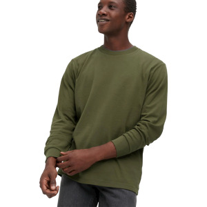 Лонгслив Uniqlo Crew Neck, оливковый