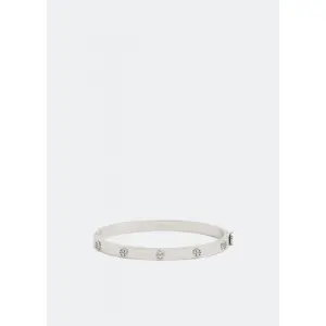 Браслет TORY BURCH Miller stud hinge bracelet, серебряный