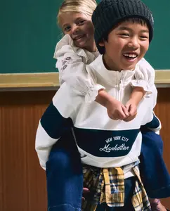 Свитшот в полоску Sfera, белый