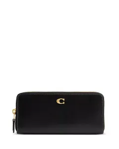Тонкий складной кошелек Essentials на молнии Coach, черный