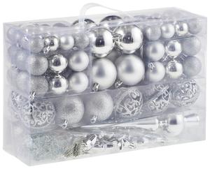 Набор рождественских шариков X-Mas, 36x23x12 см, серебристый