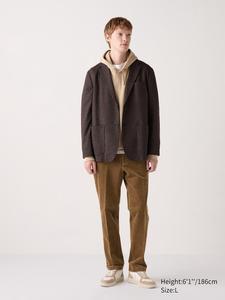 Элегантные брюки до щиколоток вельветовые Uniqlo, цвет 34 коричневый