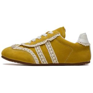 JimiXiong Женские низкие скейтерские кеды желтые, цвет Yellow