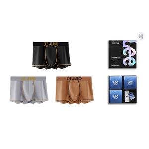 Мужские трусы боксеры упаковка 3 штуки Lee, оранжевый