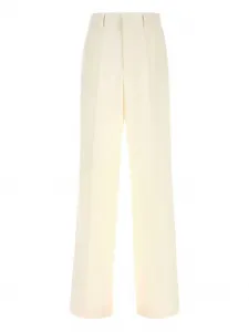 Шерстяные брюки с поясными петлями Valentino Garavani, нейтральный