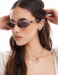 Узкие овальные солнцезащитные очки Aire Avior в оправе «печенье-торт»