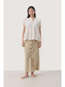 Блузка без рукавов GimalinePW, прямой крой, тофу PART TWO