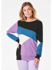 Пуловер GOLDNER Strick, цвет schwarz/gemustert