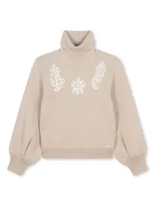 Джемпер с высоким воротником Chloé Kids, нейтральный