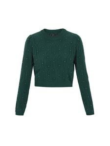 Женский свитер изумрудного цвета faina