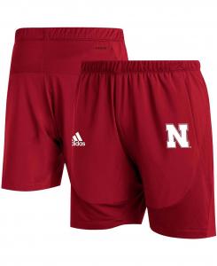 Мужские тренировочные шорты big and tall scarlet nebraska huskers 2021 sideline aeroready adidas