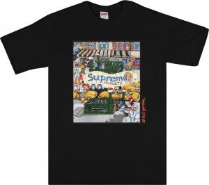 Футболка Supreme Manhattan Tee 'Black', черный