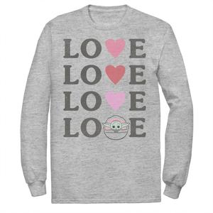 Мужская футболка с текстом Star Wars The Mandalorian The Child Love Licensed Character