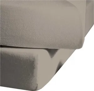 Простыня на резинке Mako сатиновая, цвета тауп 9042 90x200 см Fleuresse