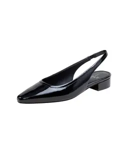 CIELO | Кожаные туфли-лодочки с открытой пяткой и низким каблуком Linea Paolo, черный
