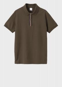 Поло с фирменной полосой Paul Smith, цвет Dark Olive