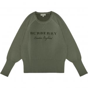 Burberry Свитер Women's Gray Green Crew Neck Moderate Others