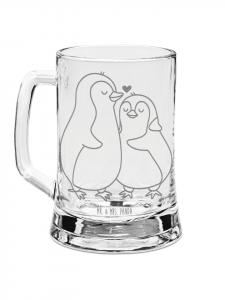 Пивная кружка с пингвинами, засыпающими без слов в прозрачной кружке Mr. & Mrs. Panda