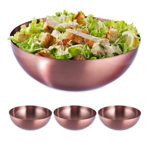 4 салатницы из нержавеющей стали диаметр 31,5 см Relaxdays, коричневый