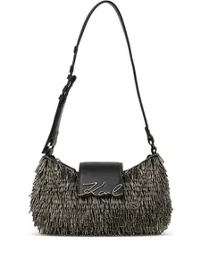 Декорированная сумка на плечо Signature Karl Lagerfeld, черный