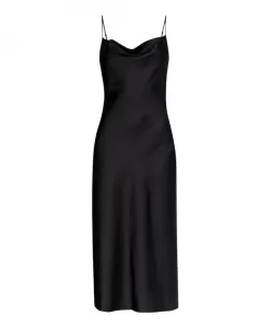 Атласное платье Hadley с бретелями Allsaints, черный