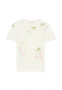 Футболка с коротким рукавом и принтом Bonpoint, Ivory