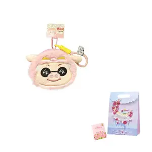 Jinnew Кошелек-брелок Zhuzhuxia Pink Big Face Dolls Plush Pendant высотой 15 см