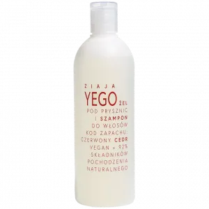 Ziaja Yego гель для душа и шампунь для волос 2в1 для мужчин красный кедр, 400 мл