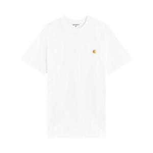 Футболка Carhartt WIP Short-Sleeve Chase T-Shirt 'White/Gold', белый