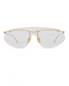 Солнцезащитные очки с узлом Bottega Veneta, цвет Shiny Gold & Clear