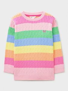 Детский свитер с воротником-гольф и рельефным узором, многоцветный желтый Crew Clothing, Multi Yellow