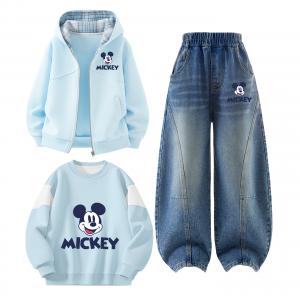 Детский спортивный комплект Casual из 3 предметов Disney, di chao mickey mouse k pudding синий+di chao mickey mouse k denim синий+di chao mickey mouse pudding синий